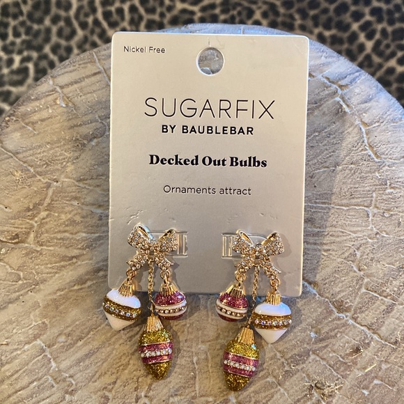 SUGARFIX BaubleBar Decked Out Bulbs
Earrings Holiday - Pink Gold Dangle Drop NWT - Picture 5 of 7